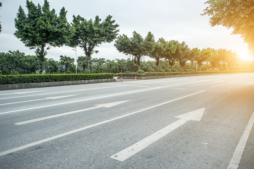 empty road scene